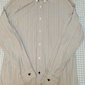 Louis Vuitton Beige Striped Button Down Shirt